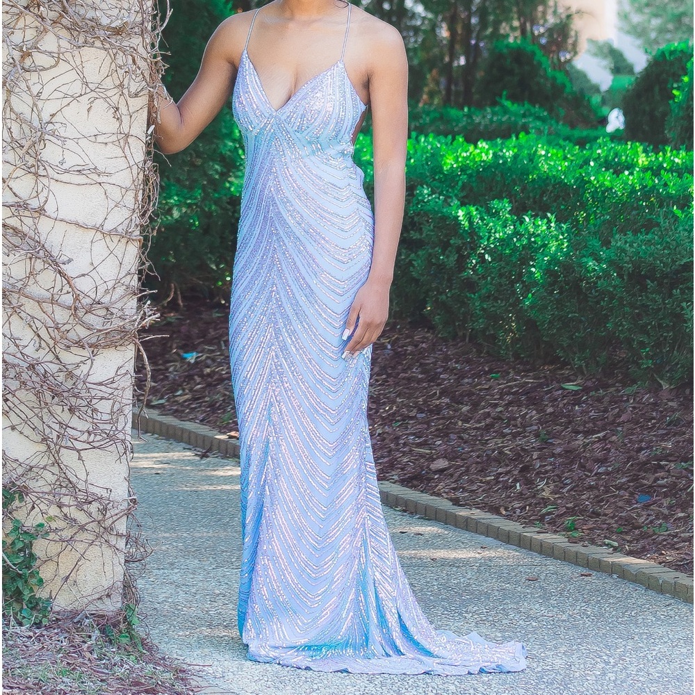 Petra Formal Iridescent Sequin Dress